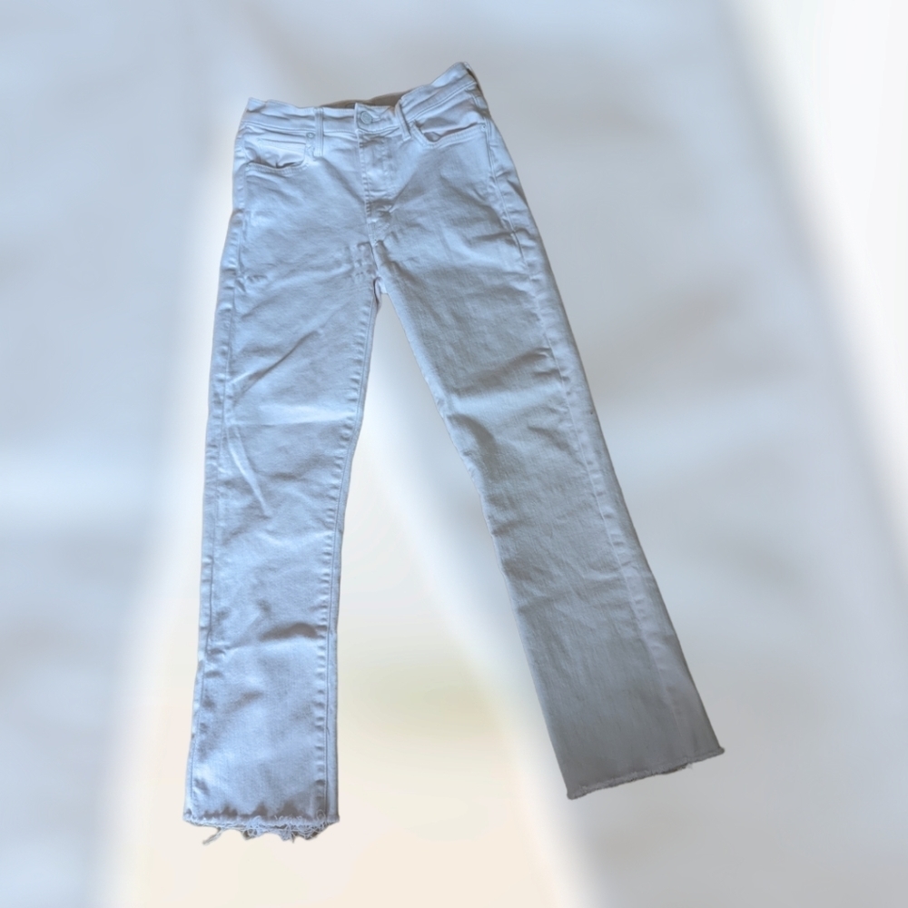 Mother Denim High Waisted Rascal Crop Fray - Picture 2 of 7